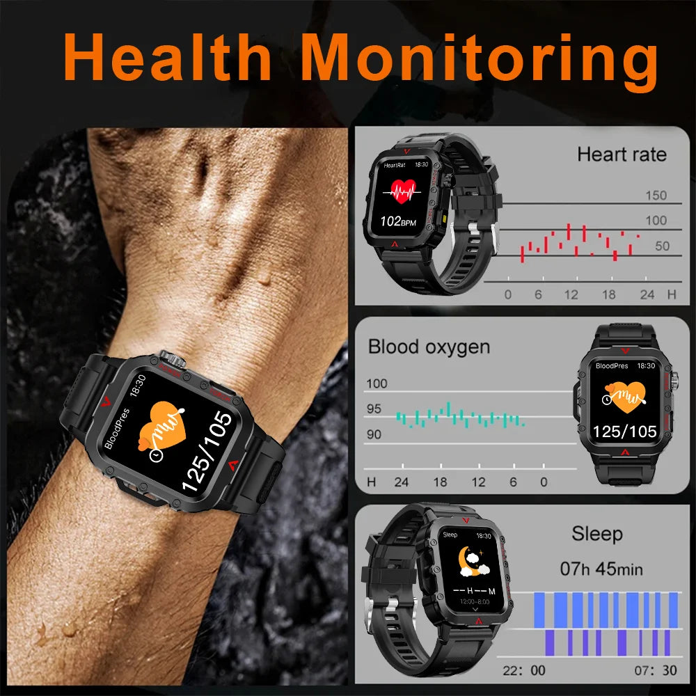 Montre connectée LAXASFIT 2024 avec appels Bluetooth et suivi de la santé