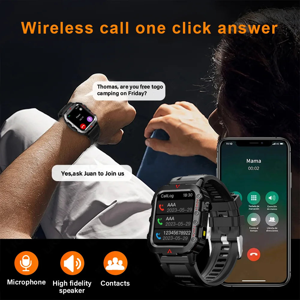 Montre connectée LAXASFIT 2024 avec appels Bluetooth et suivi de la santé