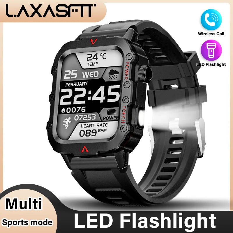 Montre connectée LAXASFIT 2024 avec appels Bluetooth et suivi de la santé