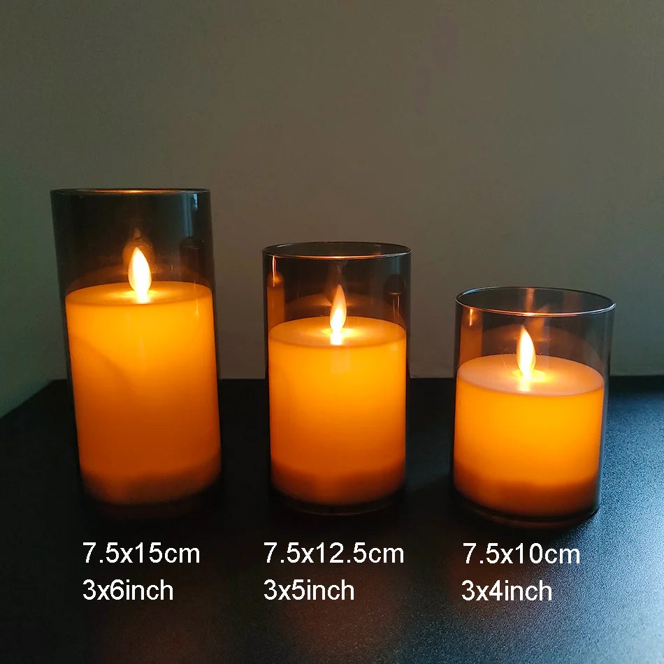 Bougies LED rechargeables par USB – Lot de 3 pièces avec télécommande