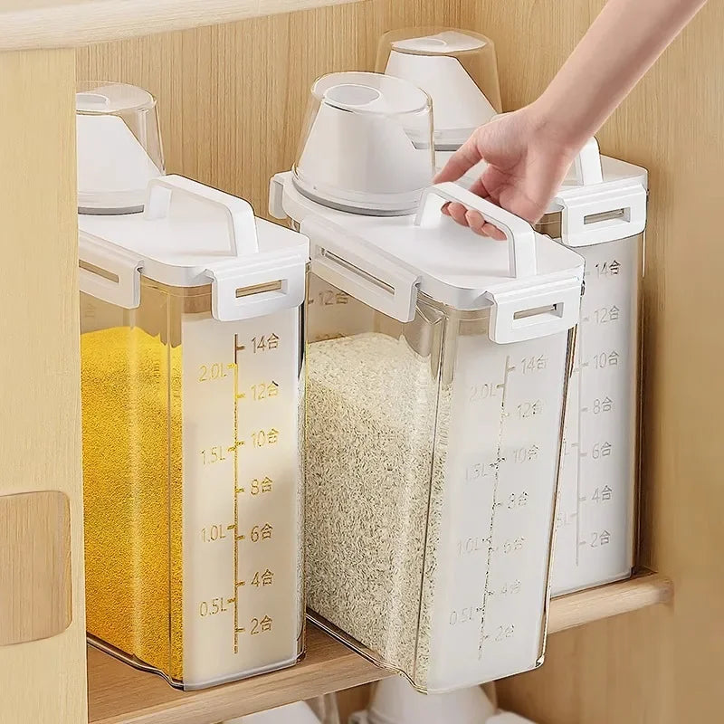 Food Grade Grain & Rice Storage Box – Sealed Kitchen Container