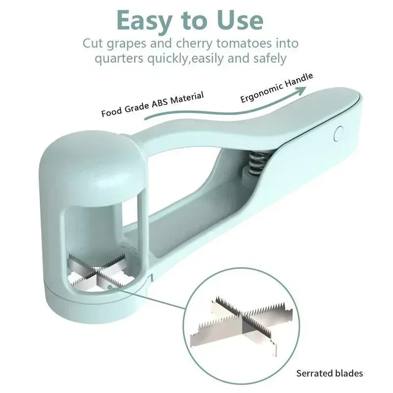 Grape & Cherry Tomato Slicer – Safe Fruit Cutter for Quick Snacks