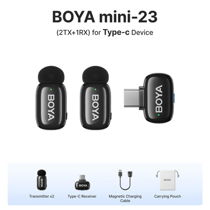 Mini microphone cravate sans fil BOYA pour iOS et Android