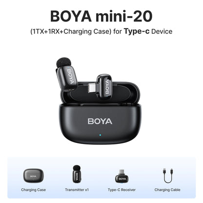 Mini microphone cravate sans fil BOYA pour iOS et Android