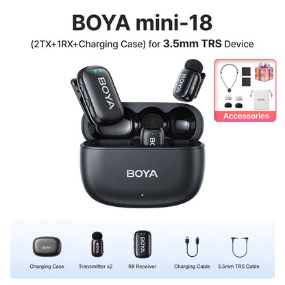 Mini microphone cravate sans fil BOYA pour iOS et Android